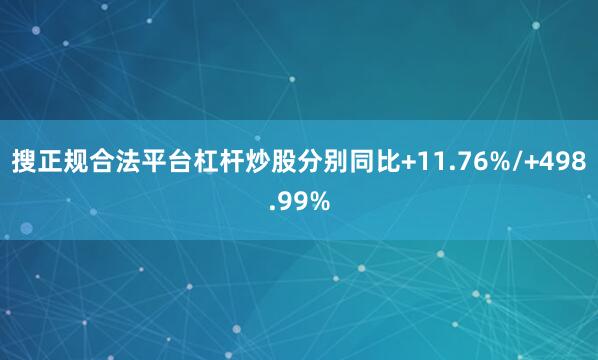 搜正规合法平台杠杆炒股分别同比+11.76%/+498.99%