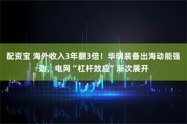 配资宝 海外收入3年翻3倍！华明装备出海动能强劲，电网“杠杆效应”渐次展开