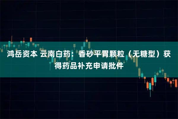 鸿岳资本 云南白药：香砂平胃颗粒（无糖型）获得药品补充申请批件