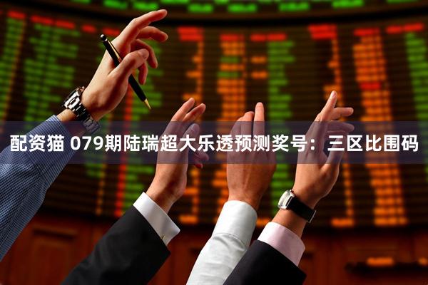 配资猫 079期陆瑞超大乐透预测奖号：三区比围码